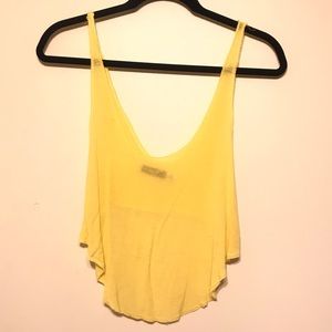 Cropped Flowing Tank With Raised Back